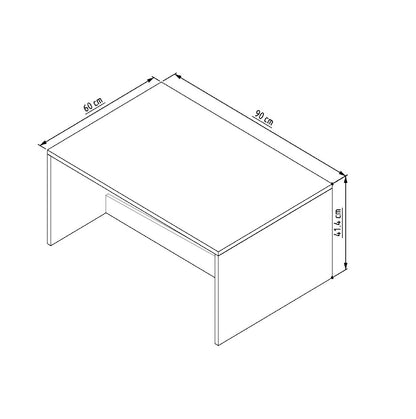 Τραπεζάκι Σαλονιού Δρυς Sapphire 90 x 60 x 41,4 εκ GR327ODS1415