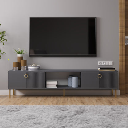 Έπιπλο Τηλεόρασης TV Βάση Σύνθεση Ανθρακί | 327ODS1604