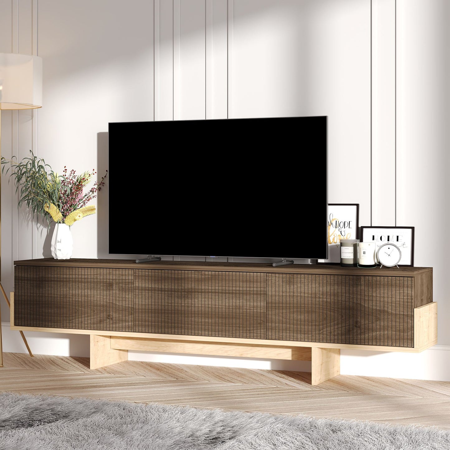 Έπιπλο Τηλεόρασης TV Βάση Σύνθεση Καρυδί Sapphire Δρυς | 327ODS1606