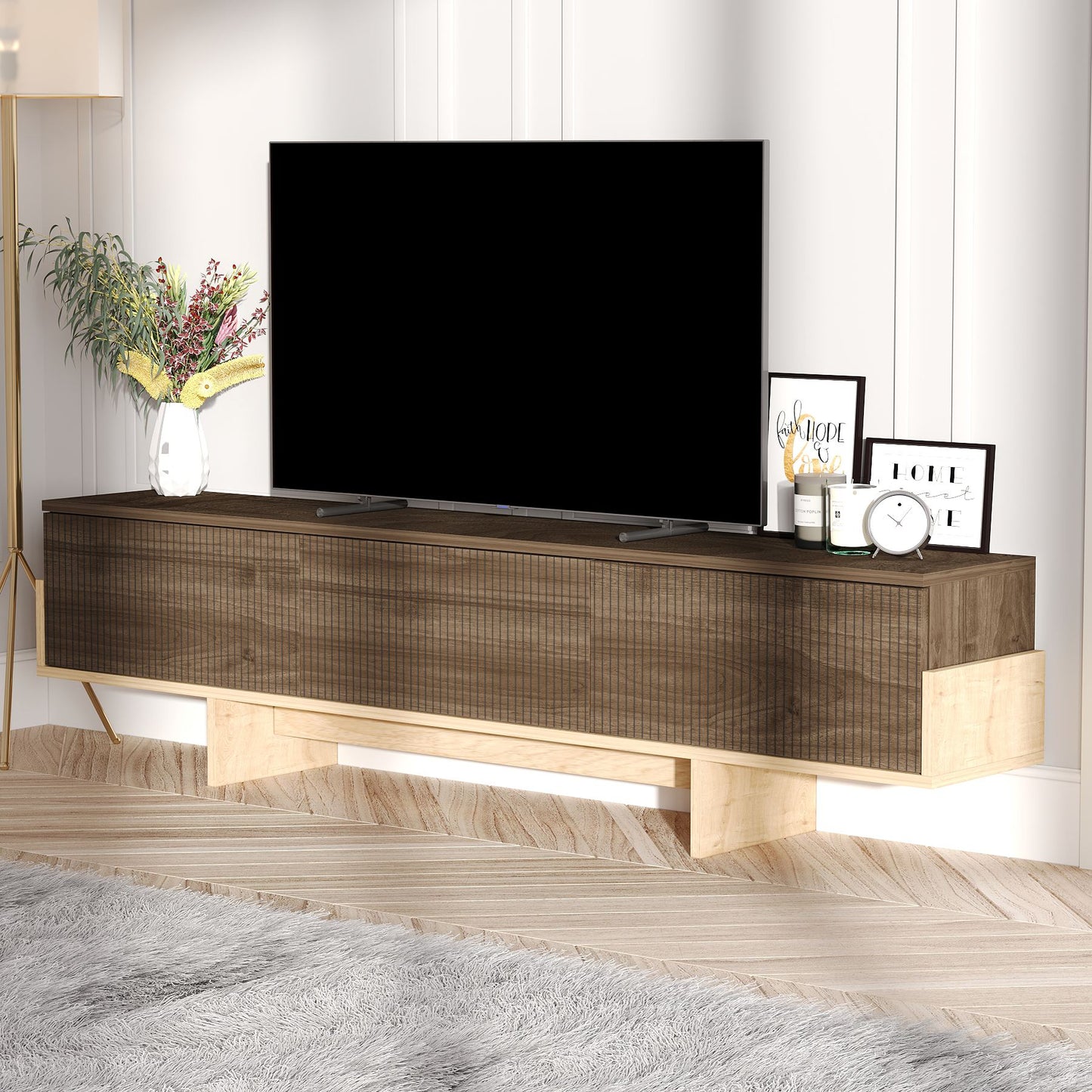 Έπιπλο Τηλεόρασης TV Βάση Σύνθεση Καρυδί Sapphire Δρυς | 327ODS1606