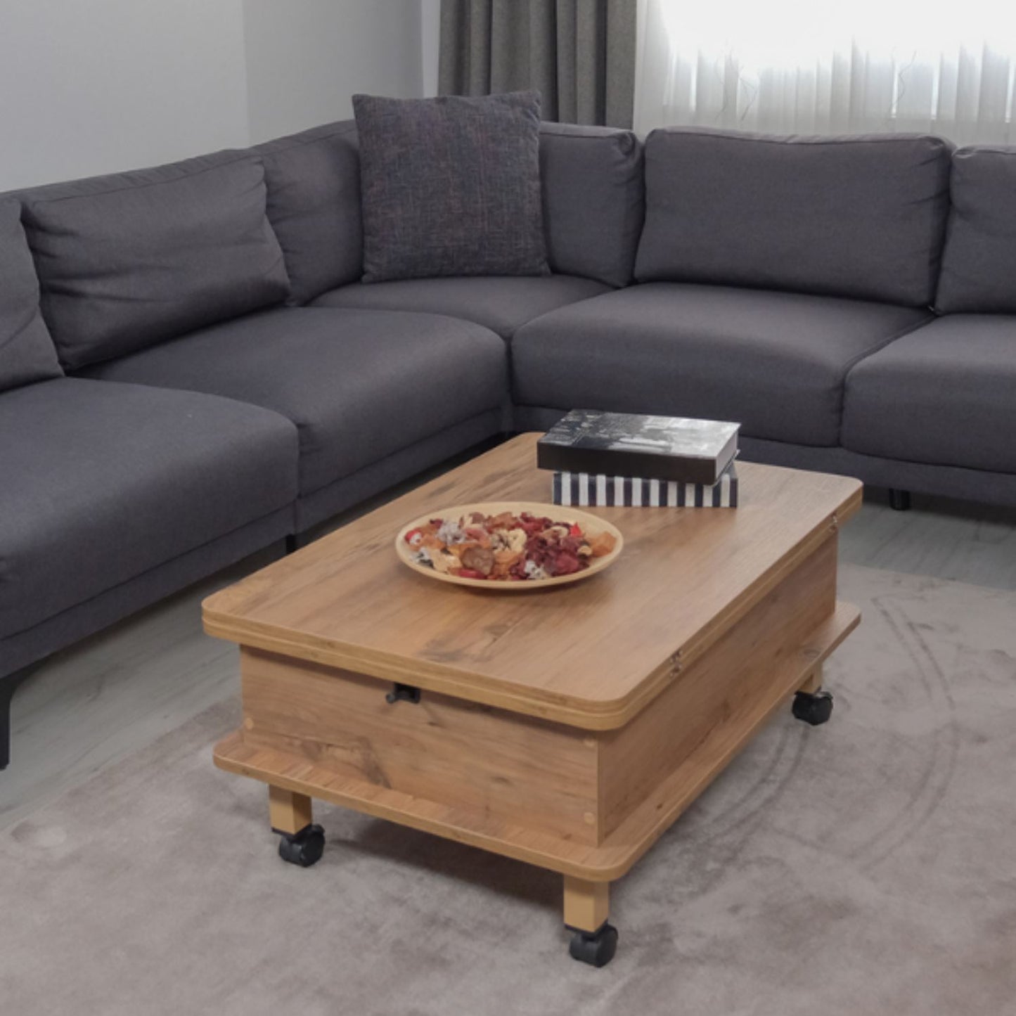 Τραπεζάκι Σαλονιού Pine 90 x 60 x 40 εκ GR331KVN1108