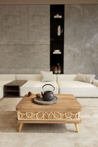 Τραπεζάκι Σαλονιού Pine 90 x 60 x 38 εκ GR331KVN1121