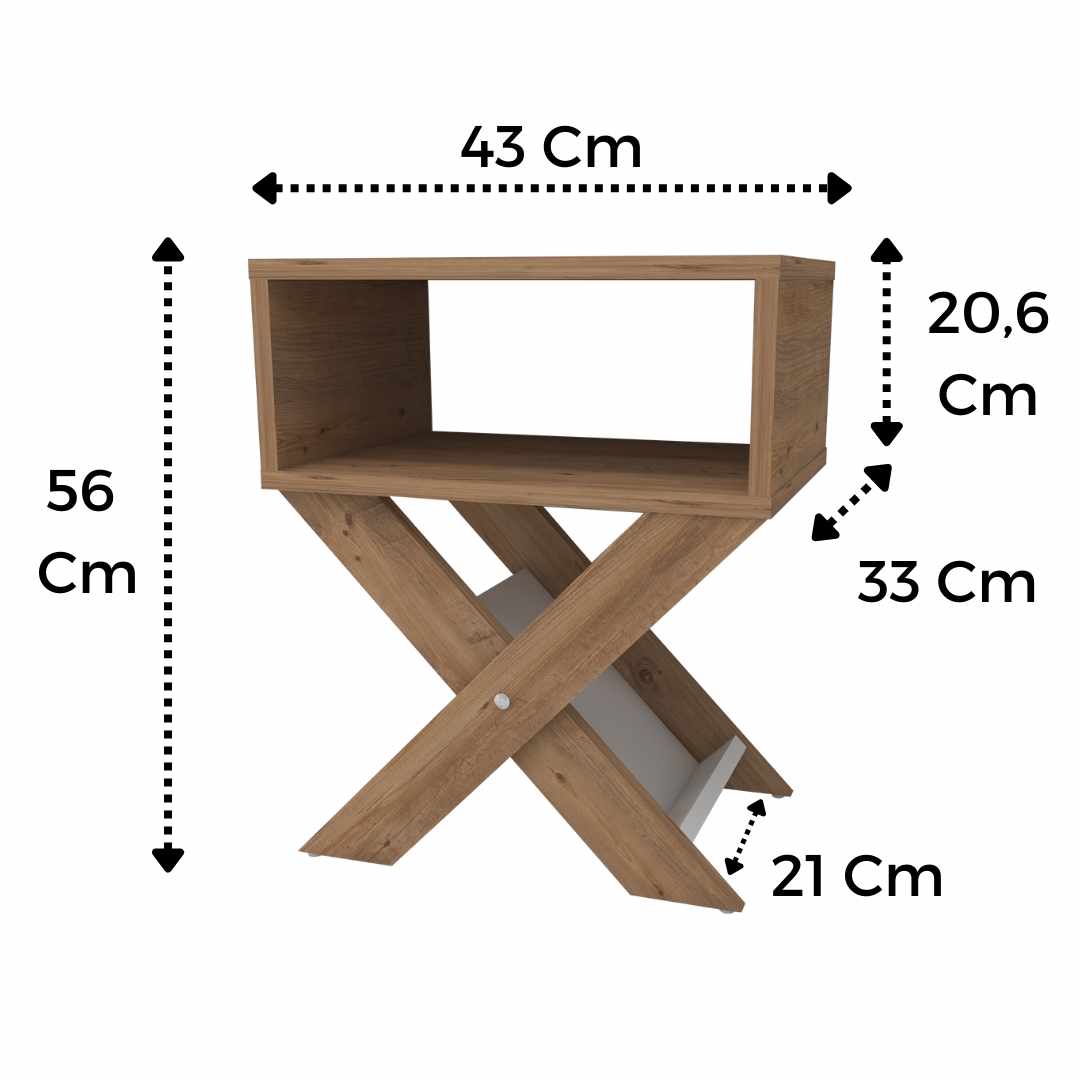 Κομοδίνο 43x33x56 Καφέ 340DWL1116