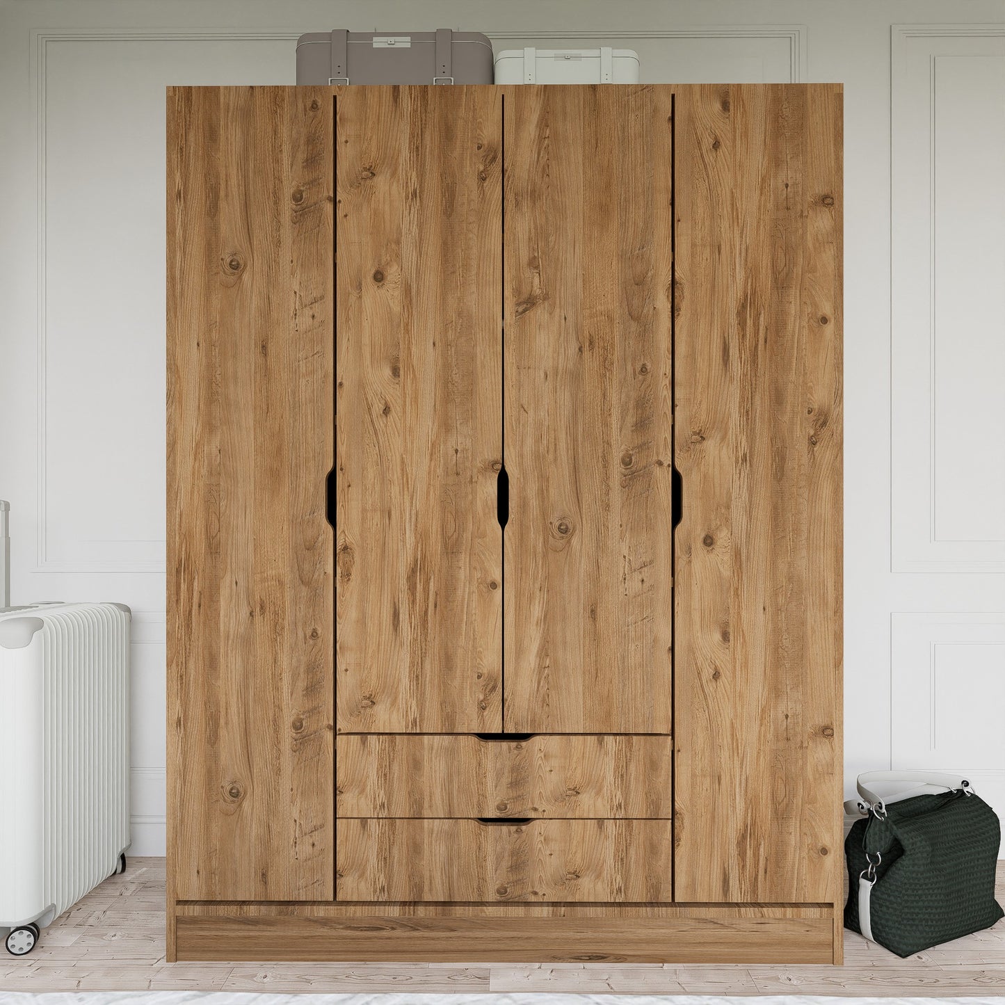 Ντουλάπα 140x182x45 εκ Καρυδί 350MWD1101
