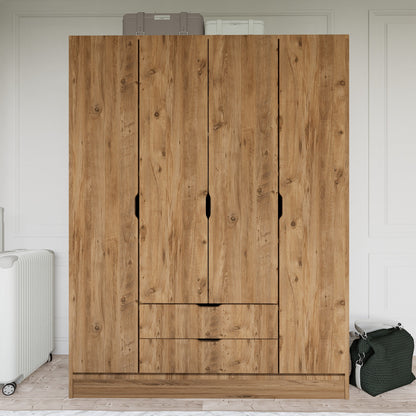 Ντουλάπα 140x182x45 εκ Καρυδί 350MWD1101