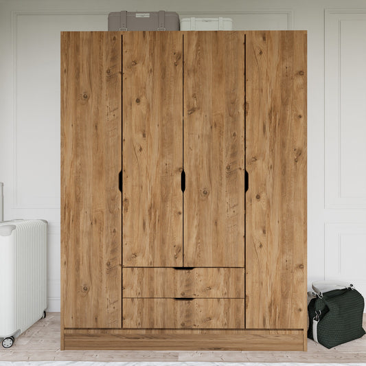 Ντουλάπα 140x182x45 εκ Καρυδί 350MWD1101