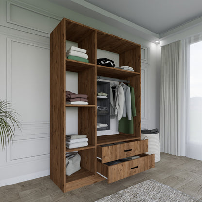 Ντουλάπα 120x181x45 εκ Καρυδί 350MWD1109