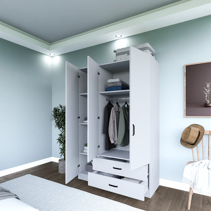 Ντουλάπα 120x181x45 εκ Ματ Λευκό 350MWD1111