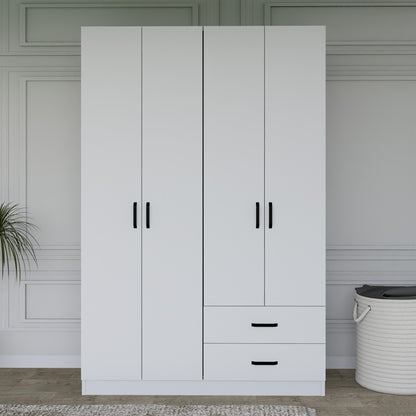 Ντουλάπα 120x180x45 εκ Ματ Λευκό 350MWD1112