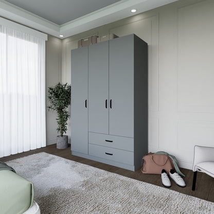Ντουλάπα 120x181x45 εκ Γκρι 350MWD1116