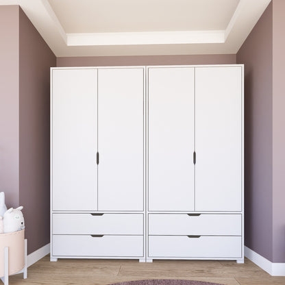 Ντουλάπα 180x183x45 εκ Ματ Λευκό 350MWD1125