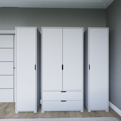 Ντουλάπα 170x183x45 εκ Ματ Λευκό 350MWD1127