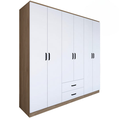 Ντουλάπα 180x190x45 εκ Light Walnut 350MWD1128