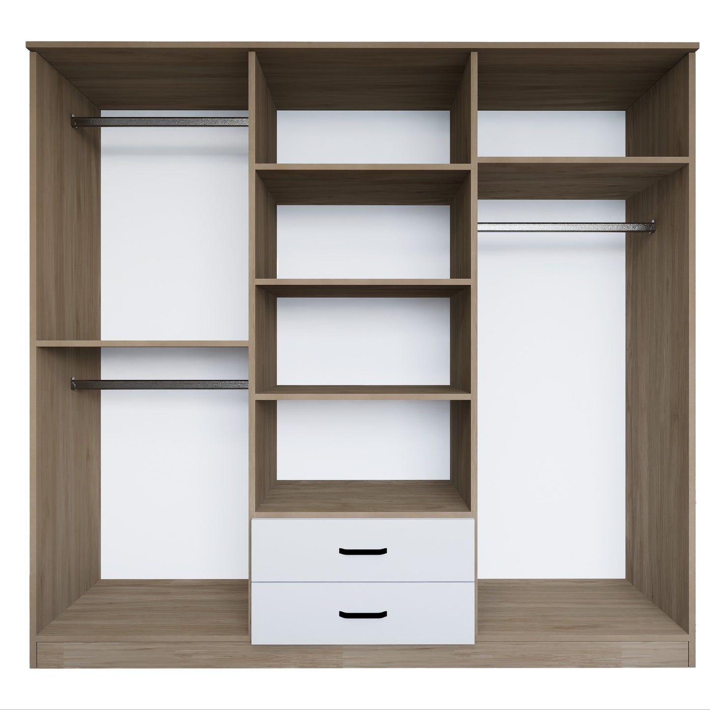 Ντουλάπα 180x190x45 εκ Light Walnut 350MWD1128
