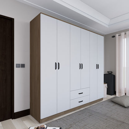 Ντουλάπα 180x190x45 εκ Light Walnut 350MWD1128