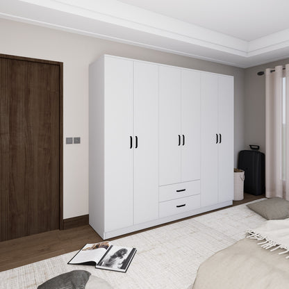 Ντουλάπα 180x190x45 εκ Ματ Λευκό 350MWD1129