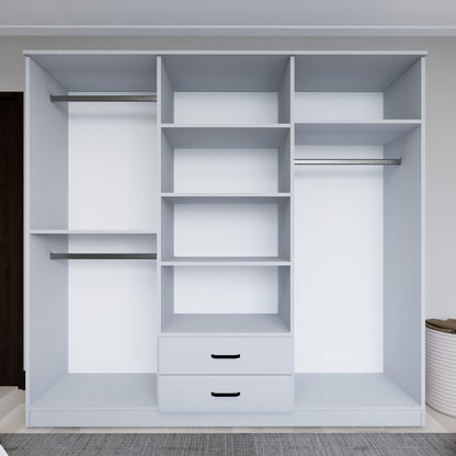 Ντουλάπα 180x190x45 εκ Ματ Λευκό 350MWD1129