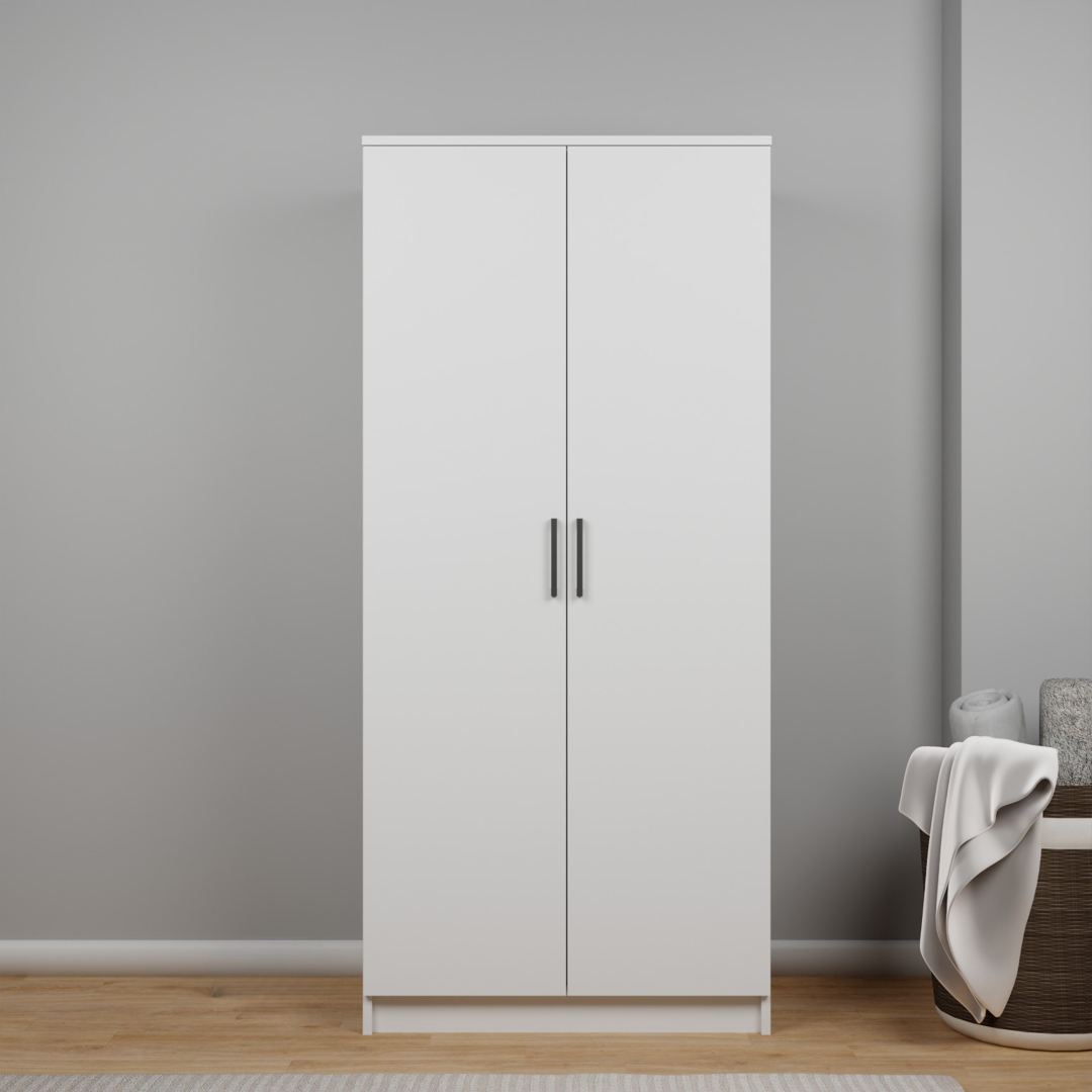 Ντουλάπα 80x180x51.8 εκ Λευκό 350MWD1134