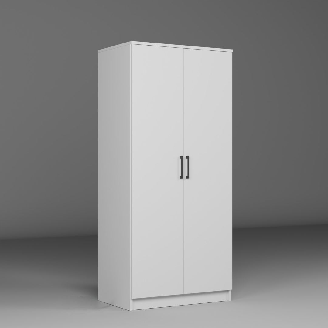 Ντουλάπα 80x180x51.8 εκ Λευκό 350MWD1134
