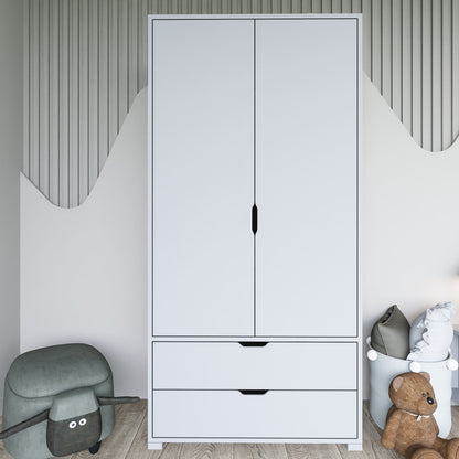Ντουλάπα 90x183x45 εκ Λευκό 350MWD1135