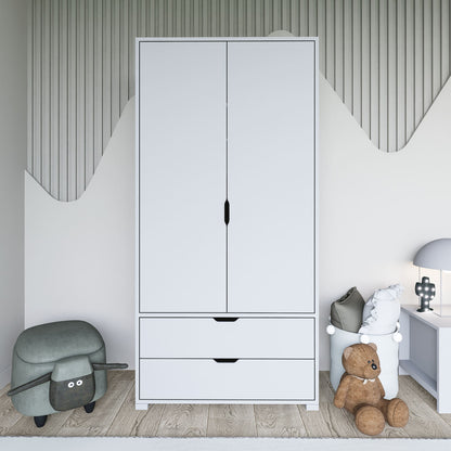 Ντουλάπα 90x183x45 εκ Λευκό 350MWD1135