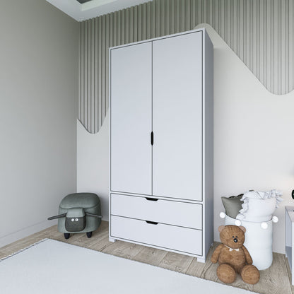 Ντουλάπα 90x183x45 εκ Λευκό 350MWD1135
