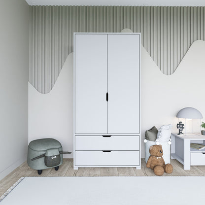 Ντουλάπα 90x183x45 εκ Λευκό 350MWD1135