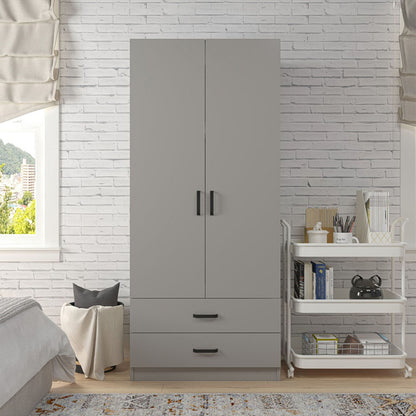 Ντουλάπα 80x182x47 εκ Γκρι 350MWD1136