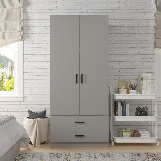Ντουλάπα 80x182x47 εκ Γκρι 350MWD1136