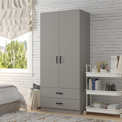Ντουλάπα 80x182x47 εκ Γκρι 350MWD1136
