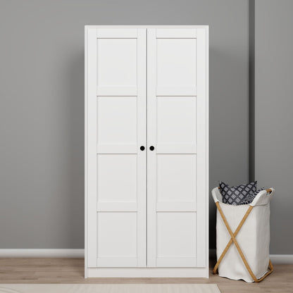 Ντουλάπα 94x190x60 εκ Λευκό 350MWD1137