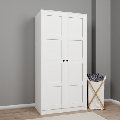 Ντουλάπα 94x190x60 εκ Λευκό 350MWD1137
