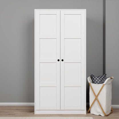Ντουλάπα 94x190x60 εκ Λευκό 350MWD1138
