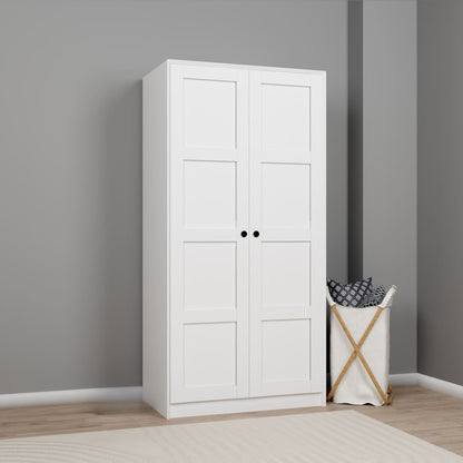 Ντουλάπα 94x190x60 εκ Λευκό 350MWD1138