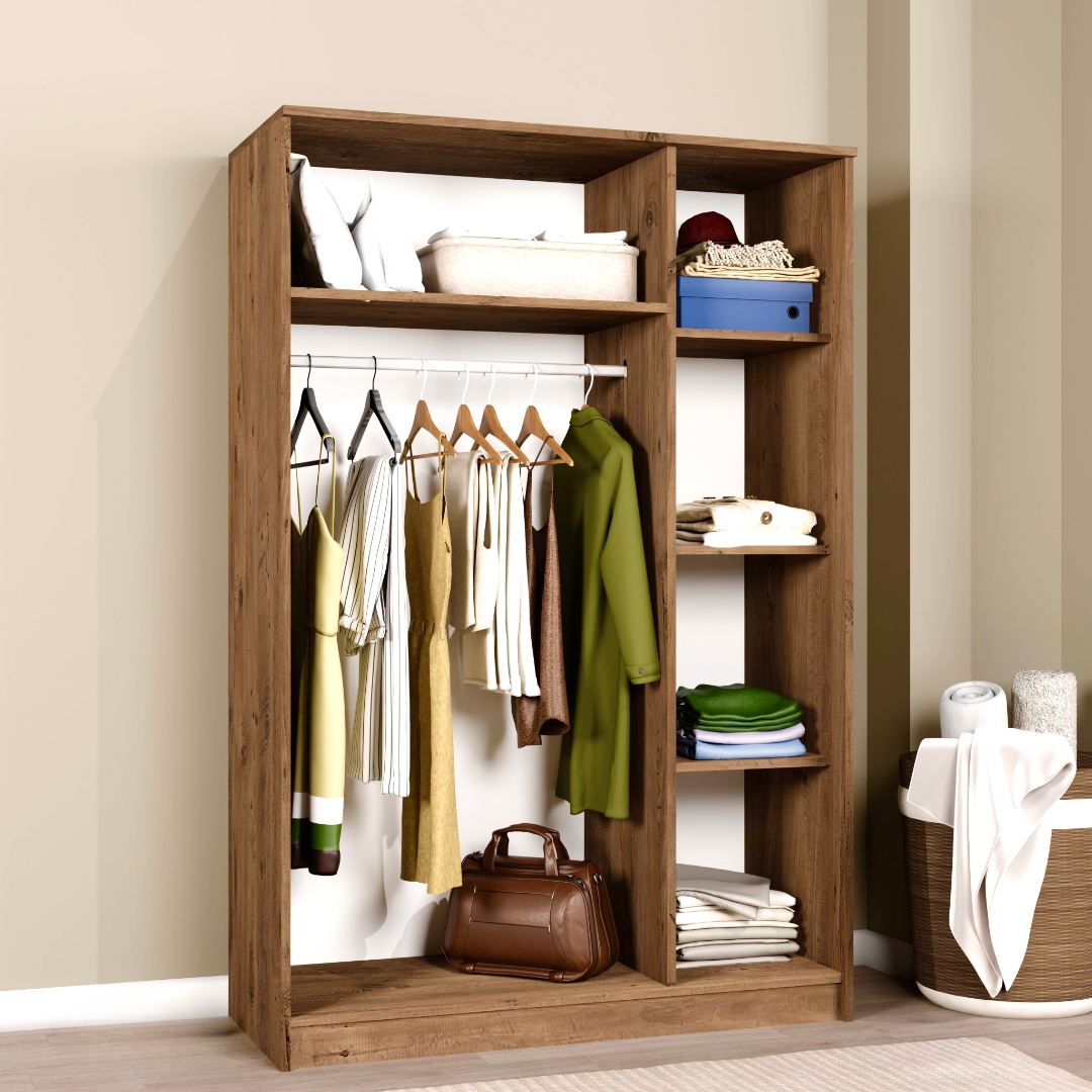 Ντουλάπα 120x180x51.8 εκ Πεύκο Atlantic 350MWD1141