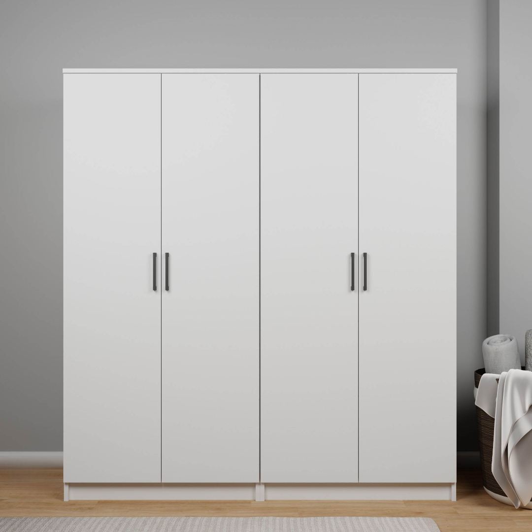 Ντουλάπα 160x180x51.8 εκ Λευκό 350MWD1143