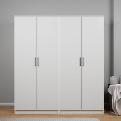 Ντουλάπα 160x180x51.8 εκ Λευκό 350MWD1143