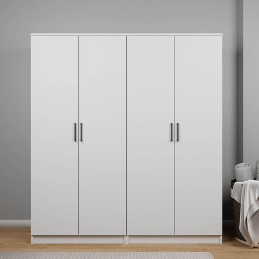 Ντουλάπα 160x180x51.8 εκ Λευκό 350MWD1143