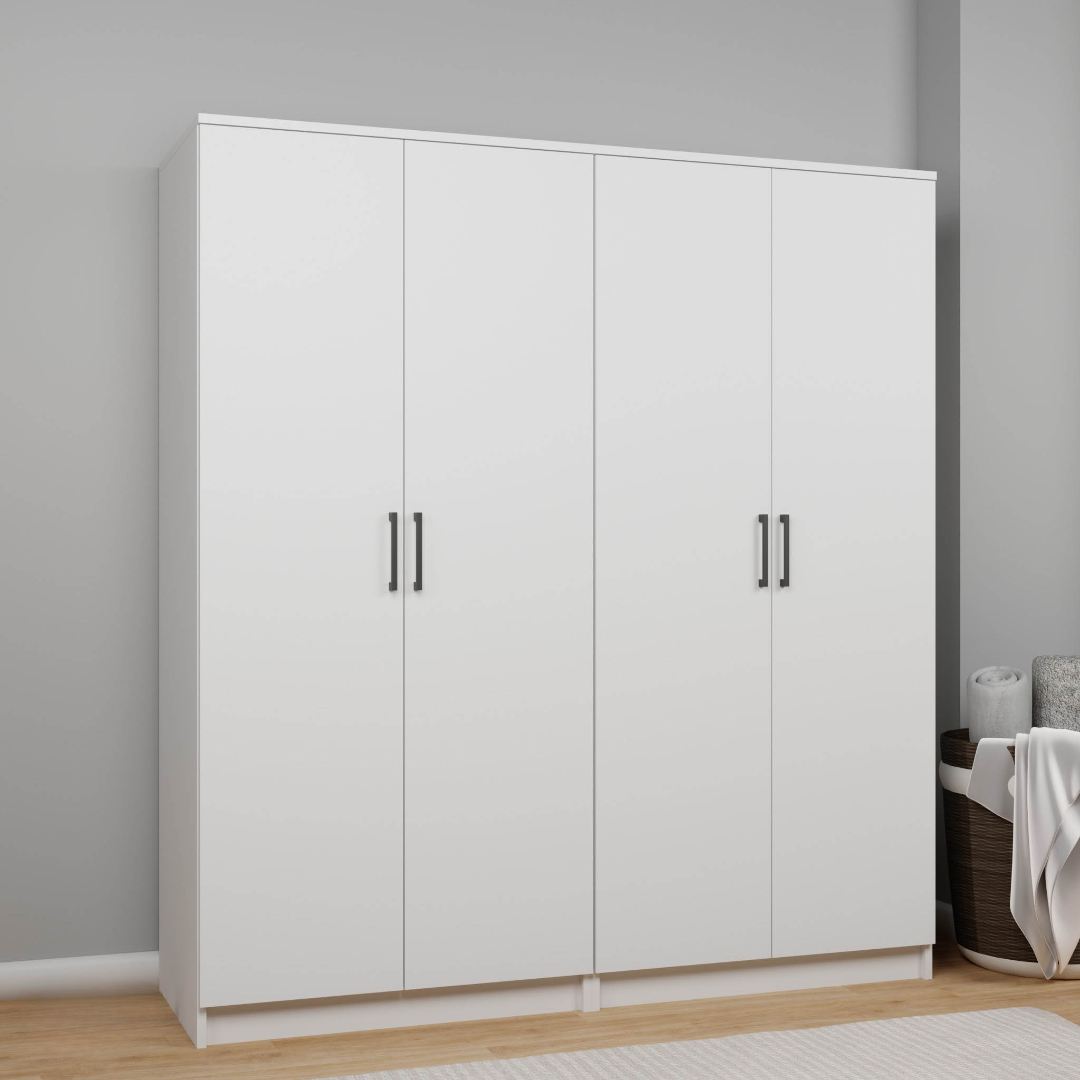 Ντουλάπα 160x180x51.8 εκ Λευκό 350MWD1143
