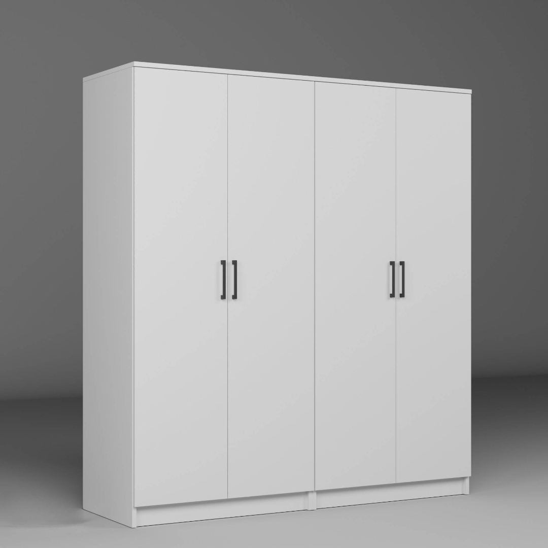 Ντουλάπα 160x180x51.8 εκ Λευκό 350MWD1143