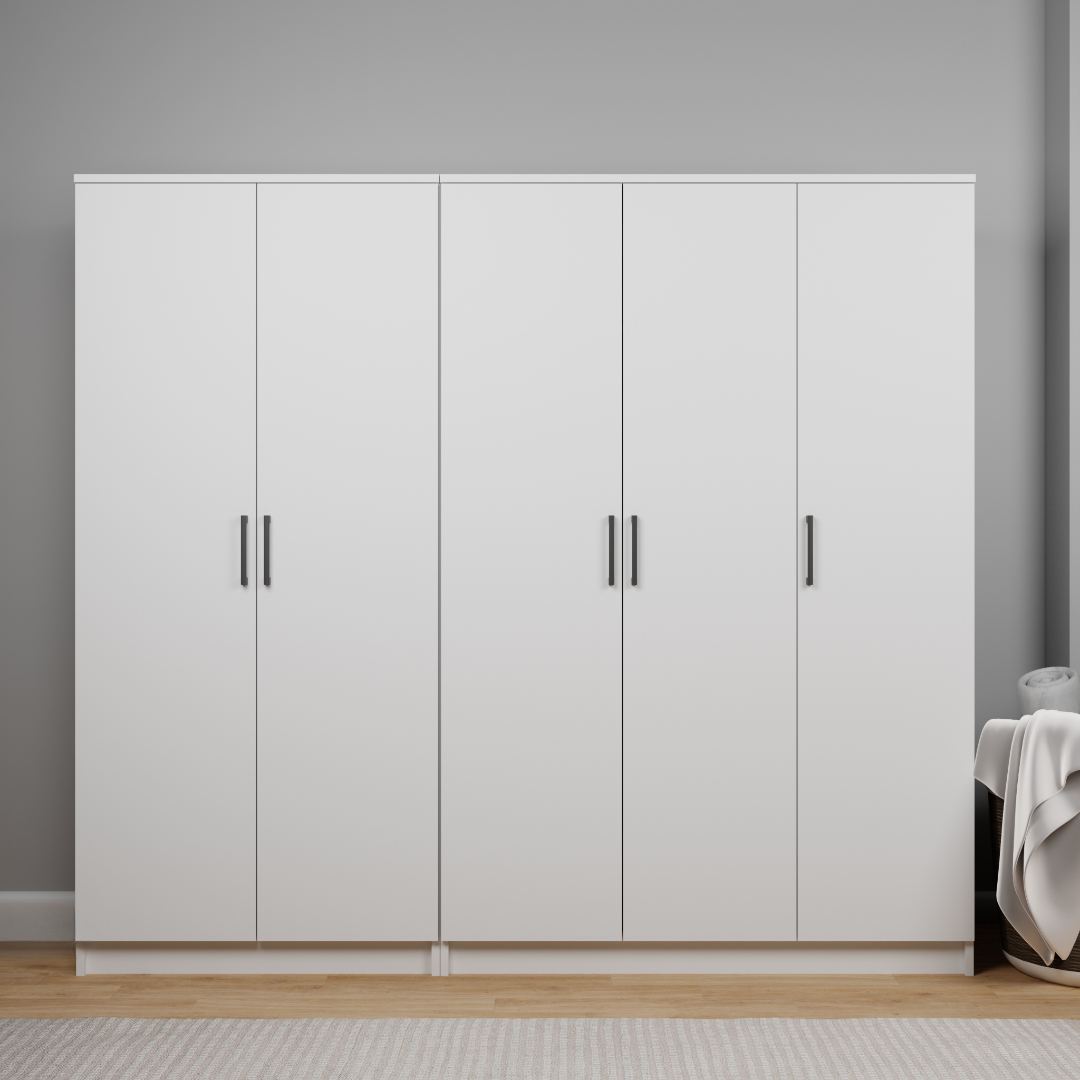 Ντουλάπα 200x180x51.8 εκ Λευκό 350MWD1147
