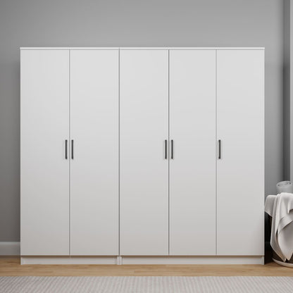 Ντουλάπα 200x180x51.8 εκ Λευκό 350MWD1147