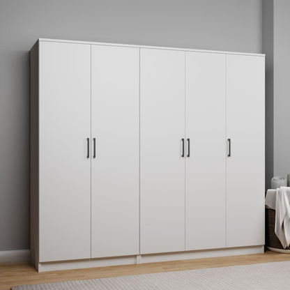 Ντουλάπα 200x180x51.8 εκ Λευκό 350MWD1147