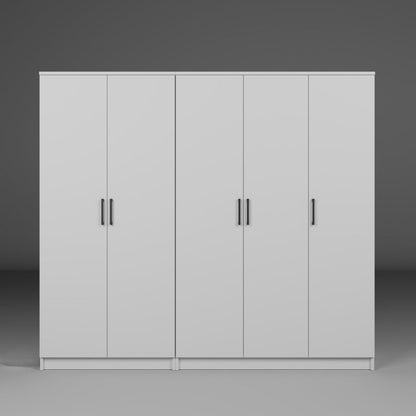 Ντουλάπα 200x180x51.8 εκ Λευκό 350MWD1147