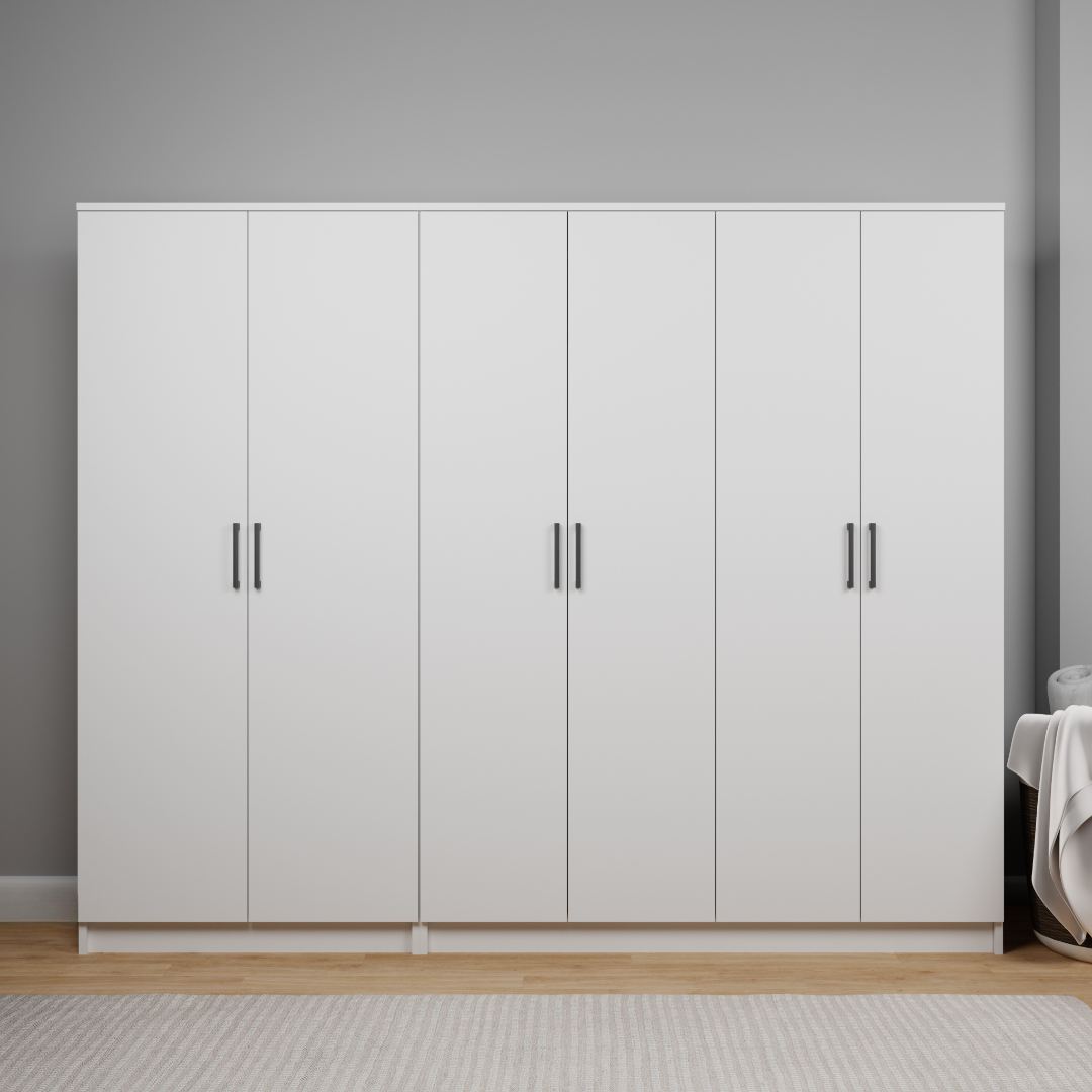 Ντουλάπα 220x180x51.8 εκ Λευκό 350MWD1149