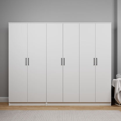 Ντουλάπα 220x180x51.8 εκ Λευκό 350MWD1149