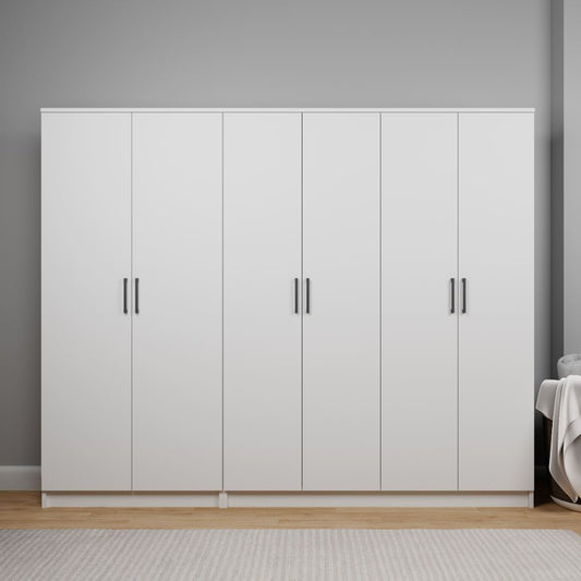 Ντουλάπα 220x180x51.8 εκ Λευκό 350MWD1149