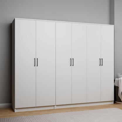 Ντουλάπα 220x180x51.8 εκ Λευκό 350MWD1149