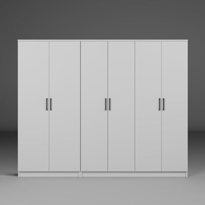 Ντουλάπα 220x180x51.8 εκ Λευκό 350MWD1149