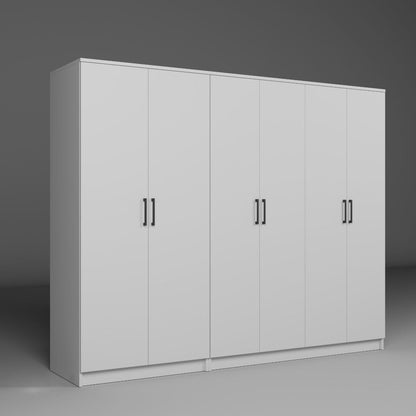 Ντουλάπα 220x180x51.8 εκ Λευκό 350MWD1149